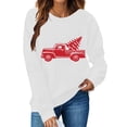 thumbnail image 2 of Christmas Graphic Sweatshirts for Women Xmas Car Printed Pullover Long Sleeve Crewneck Tshirts Xmas Holiday Party Winter No Hood Sweaters, 2 of 5