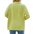 thumbnail image 4 of Olyvenn Women's Half Button Golf Shirts Long Sleeve Loose Pullover Tunic Tops Trendy Casual Fall 2025 Lapel Tee Shirts Green XXXL, 4 of 4
