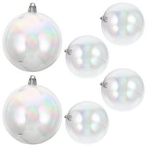 IDEANATEGRATE Spheres Decorative Balls Plastic Iridescent 6Pcs 3.54x3.14x3.14in