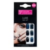 Salon Perfect Artificial Nail, Black with Blue Glitter