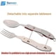 thumbnail image 4 of 2Pcs 4 in 1 Stainless Steel Camping Cutlery - Knife, Fork, Spoon, Bottle Opener - Blue, Red, 4 of 5