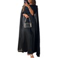 thumbnail image 4 of XIAOCHA Summer Flowy Maxi Dress for Women Solid Cape Sleeve Loose Formal Long Dresses, 4 of 4