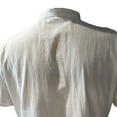 thumbnail image 4 of Krdevn Mens Shirts - Male Casual Solid Shirt Short Sleeve Stand Collar Shirt Blouse Tops,Mens Fall Shirts,Color:Grey,Size:3XL, 4 of 6