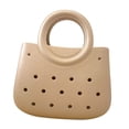thumbnail image 3 of Bolsa de playa para mujeres Impermeable para el agua Pequeña bolsa Multipropósito de almacenamiento de verano con agujero Caqui, 3 of 8