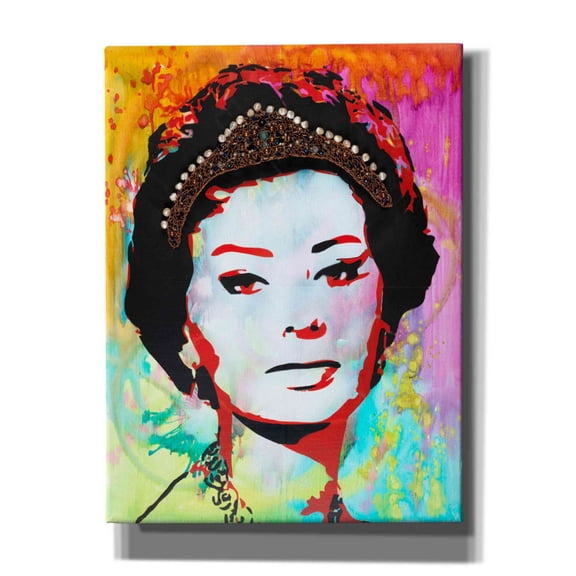 Epic Graffiti 'Glamorous' by Dean Russo, Giclee Canvas Wall Art, 12"x16"