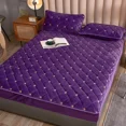 Embroidery Mattress Cover Thicken Soft Velvet Quilted Mattress