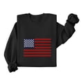 thumbnail image 2 of Uootdi Womens Sweatshirts USA Long Sleeve Crewneck USA Flag Print Loose Fit Weekend Outings Casual Sweatshirts Gift, 2 of 5