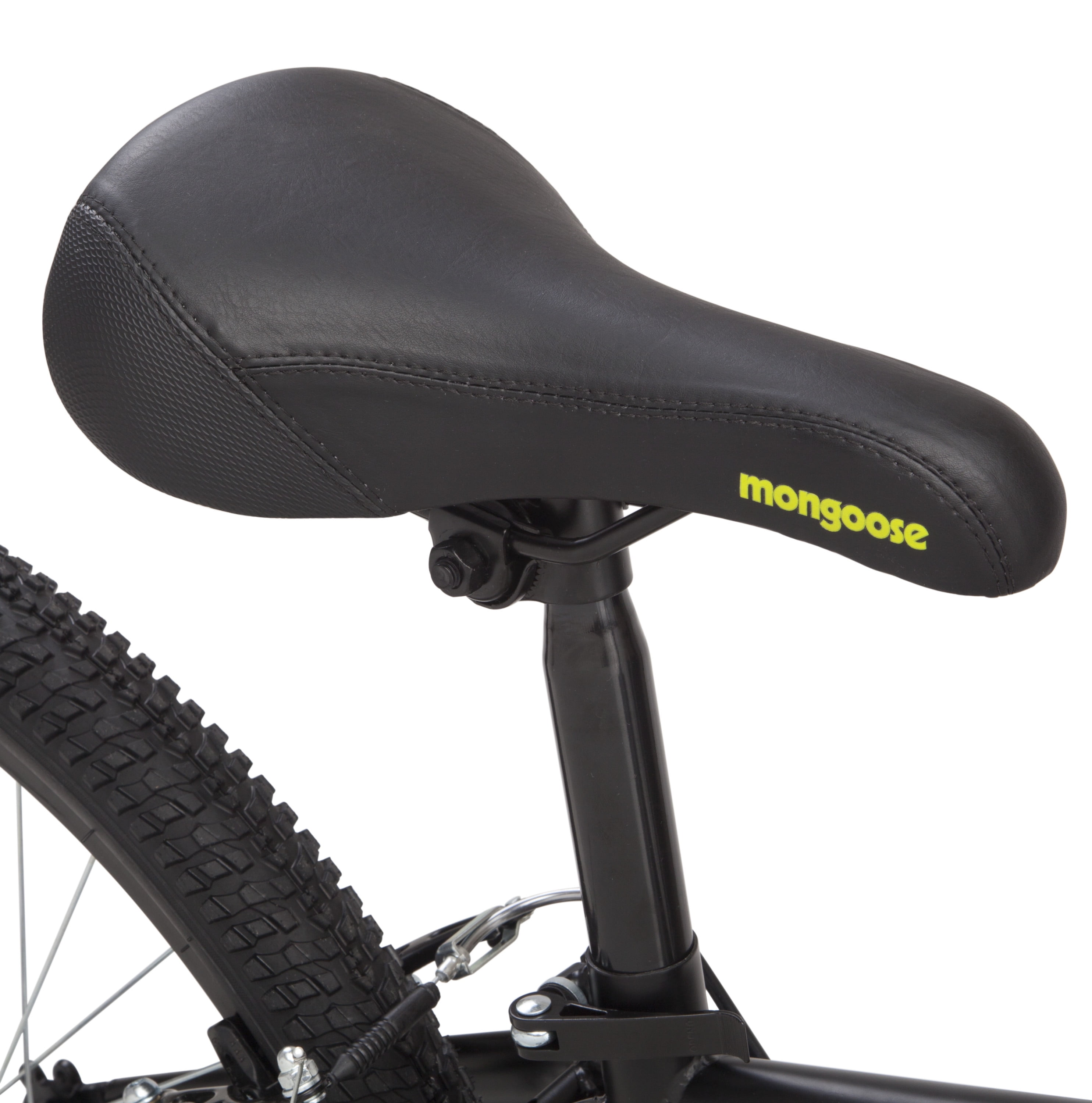 Mongoose Excursion mountain bike, 24-inch wheel, 21 speeds, boys, black