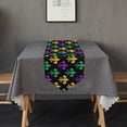 thumbnail image 5 of GZHJMY Mardi Gras Party Table Runner Seasonal Mardi Gras Table Cloth Runner for Kitchen Dining Table Wedding Party Holiday Coffee Dining Home Decor 13 x 90 Inches, 5 of 7