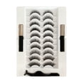 thumbnail image 1 of 【10 Pares】Pestañas Magnéticas Sin Pegamento, Líquido Eyeliner Magnético, Fácil Aplicación, Reutilizables, Ideales para Ocasiones Especiales, Aumenta el Volumen y Longitud de tus Pestañas, Incluye, 1 of 6