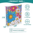 thumbnail image 5 of Flowers for Floral 3 Ring Binders 1.5 inch Hardcover File Folders with Interior Pockets A4 Size Organizer for School Office Hospital Set of 2, 5 of 8