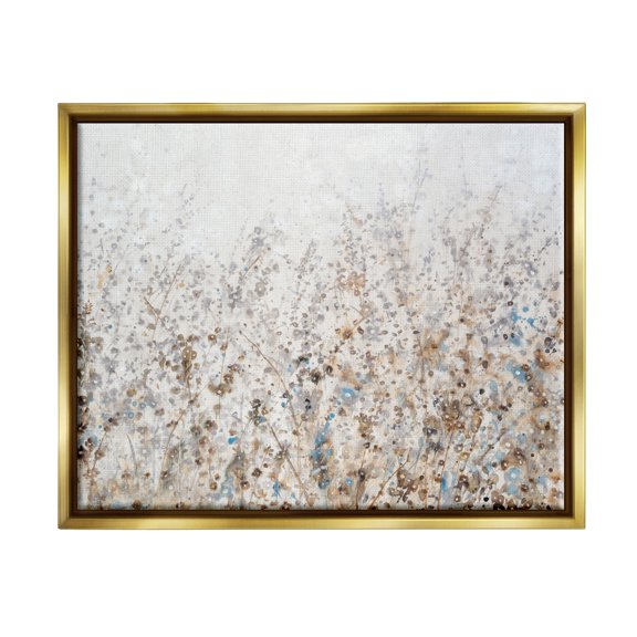 Stupell Industries Abstract Botanical Scenery Abstract Painting Gold Floater Framed Canvas Art Print Wall Art, 31 x 25