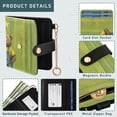 thumbnail image 5 of Small Wallet For Women Bifold Leather Pocket Coin Credit Card Holder With RFID Blocking Brown Bear Wearing Yellow Overalls, 5 of 6