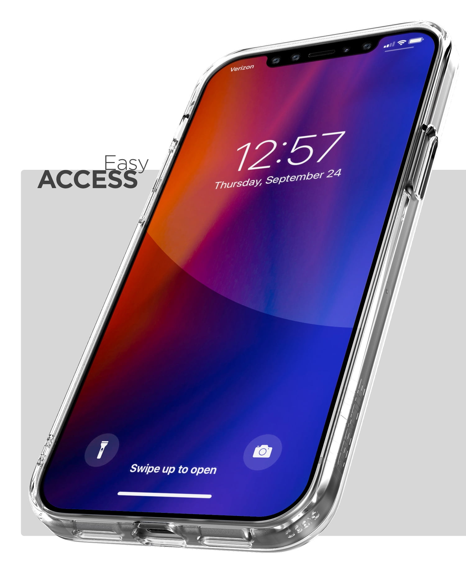 Protective Slim Clear Back Cover with Holster Encased iPhone 12 Pro Max Belt Clip Case 2020