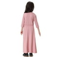 thumbnail image 7 of Huowey Girls Elegant Dresses 3/4 Sleeve Round Neck Maxi Dress For Teen Girls High Waist Casual Party Wear Comfortable Dailywear,Pink,8-9 Years, 7 of 7