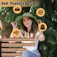 thumbnail image 2 of Tirrina Women's Outdoor Sun Protection Fishing Cap with Neck Flap Wide Brim Mesh Hat for Travel Camping Hiking Hunting, 2 of 6