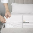 thumbnail image 5 of Martex 4-Piece King Sheet Set | 100% Supima Cotton 700TC Sateen | White, 5 of 9