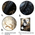 thumbnail image 3 of Designart "Majestic Monochrome Crow I" Animals Floater Framed Wall Decor, 3 of 7