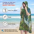 thumbnail image 4 of Hooded Beach Towel Adult Bath Poncho Towels Soft Absorbent Quick Dry for Surf Swim Pool Men Women Teens Animals Surrounded Tree, 4 of 7