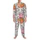 thumbnail image 3 of Fotbe Skull and Flowers Pijama de Hombre con Estampado de Manga Larga, Conjunto de 2 Piezas, Ropa de Dormir Suave y Cómoda con Bolsillos-Large, 3 of 7