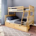 thumbnail image 1 of BEDSMART Lits Superposés Simple sur Double en Bois Massif avec Rangement / Naturel, 1 of 6