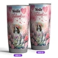 thumbnail image 2 of Hello Valentine’s Day English Springer Spaniel Flower Crown Romantic Pink Floral 20oz Stainless Steel Tumbler Insulated Cup with Lid Springers Dog Lover Gifts - 00031, 2 of 5