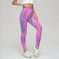 thumbnail image 3 of Bibifish Womens Yoga Pants Gradient Color Tie-Dye Yoga Pants High Waist Shiny Festival & Streetwear Eye-Catching Leggings For Ladies, 3 of 3