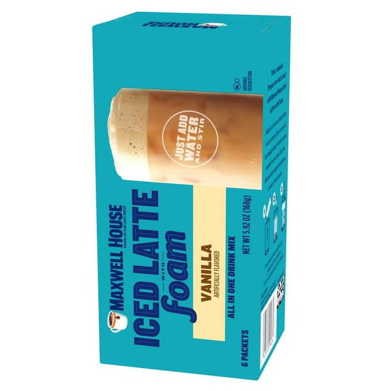 Maxwell House Iced Vanilla Latte with Foam All in One Drink Mix