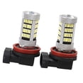 thumbnail image 1 of 2 Pieces LED Fog Driving Bulbs Car Daytime Running Lamp Headlight Black 6000K, 1 of 7