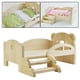 thumbnail image 3 of Cama miniatura para muñecas de moda, juego para niños con escaleras, muebles de madera de 30 cm. oso durmiendo, 3 of 9