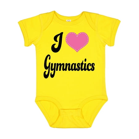 

Inktastic I Love Gymnastics Girls Baby Bodysuit