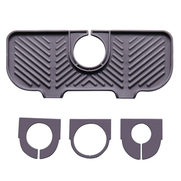 Yhmxh Alfombrilla para grifo de fregadero, protector contra salpicaduras, almohadilla de drenaje, alfombrilla para grifo, alfombrilla para fregadero de cocina, baño y lavandería