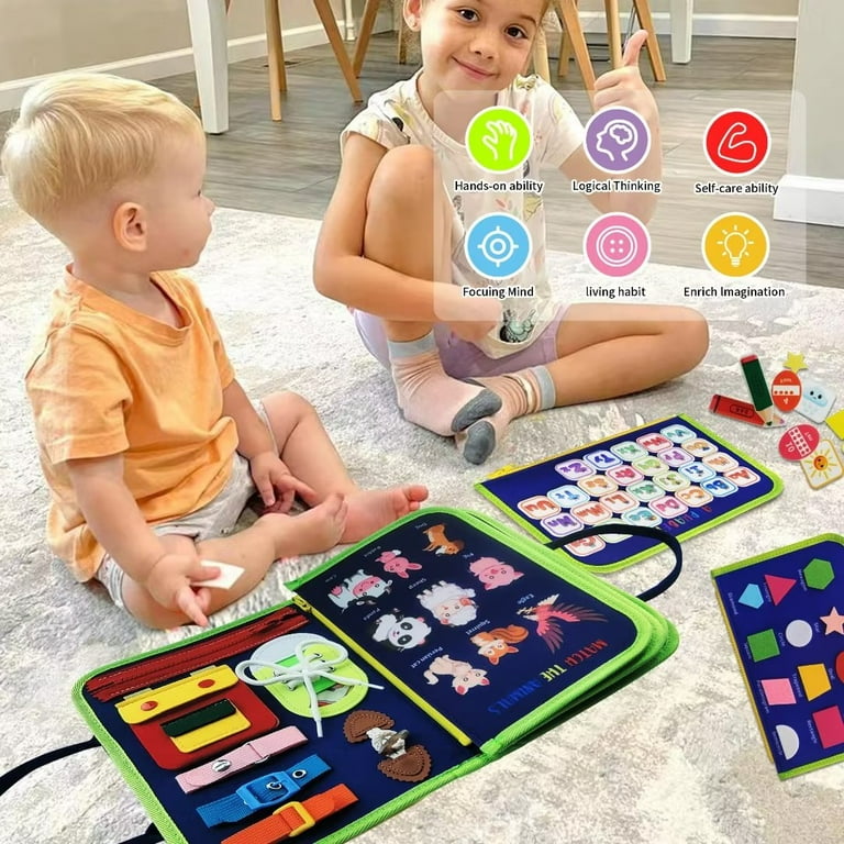 Montessori Busy Board Sensory Toys for Ages 3-5 Fine Motor