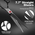 thumbnail image 4 of Kit de Tijeras para Grooming de Perros GLADOG 7" Titanio 5 en 1 Negro, 4 of 5