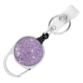 thumbnail image 4 of Retractables Keyring Wire Rope Rhinestones Badges Holder Antitheft Buckle Rope Outdoor Retractables Keychains, 4 of 8