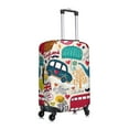 thumbnail image 3 of Daiia London Symbols Luggage Cover, Thickened Washable Travel Luggage Covers, Elastic Unique Baggage Covers for 18-20 inch Luggage-Small, 3 of 9