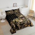 thumbnail image 4 of Dinosaur Bedding Sets Vintage Jungle American Flag Quilt 3D Realistic Dino Comforter Set King,Tropical Tree Branch Wild Animals Duvet Insert Dinosaurios Room Decor, 4 of 6