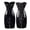 Black, variant on Faux Leather Boned Overbust Bustier Shaper Corset Body Shaper Tummy Control Black M