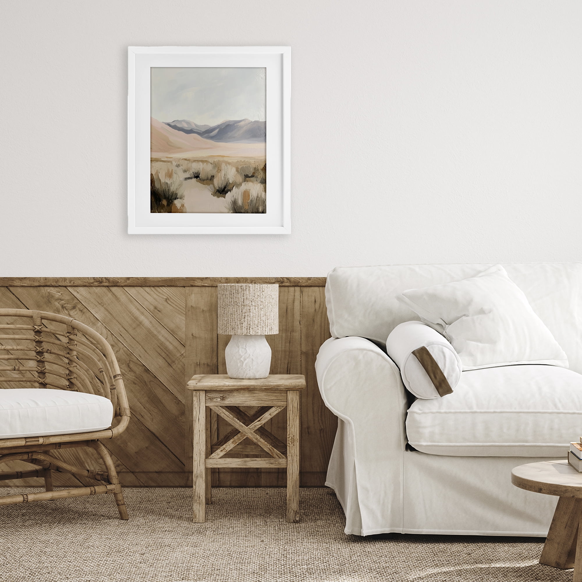 Stupell Industries Pastel Desert Solitude White Framed Print Under Glass, design by Heidi Kuntz