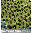 thumbnail image 1 of Soimoi Green Poly Georgette Fabric Artistic Insect & Leopard Animal Skin Fabric Prints by Yard 42 Inch Wide, 1 of 3