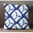 thumbnail image 3 of S4Sassy Indian Cushion Cover Throw Pillow Case Blue Shibori Print Square Pillow Cover Decor-12 x 12 Inches, 3 of 5