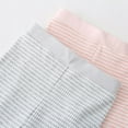 thumbnail image 2 of Gyratedream Baby Girls Striped Thin Legging,2-Pack, Flower Hem Long Pants Tight Trouser for Infant Toddler Kids 6M-5Y, 2 of 7