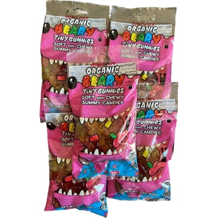 TJ Organic Beary Tiny Gummies Soft And Chewy Gummy Candies (Pack Of 5)