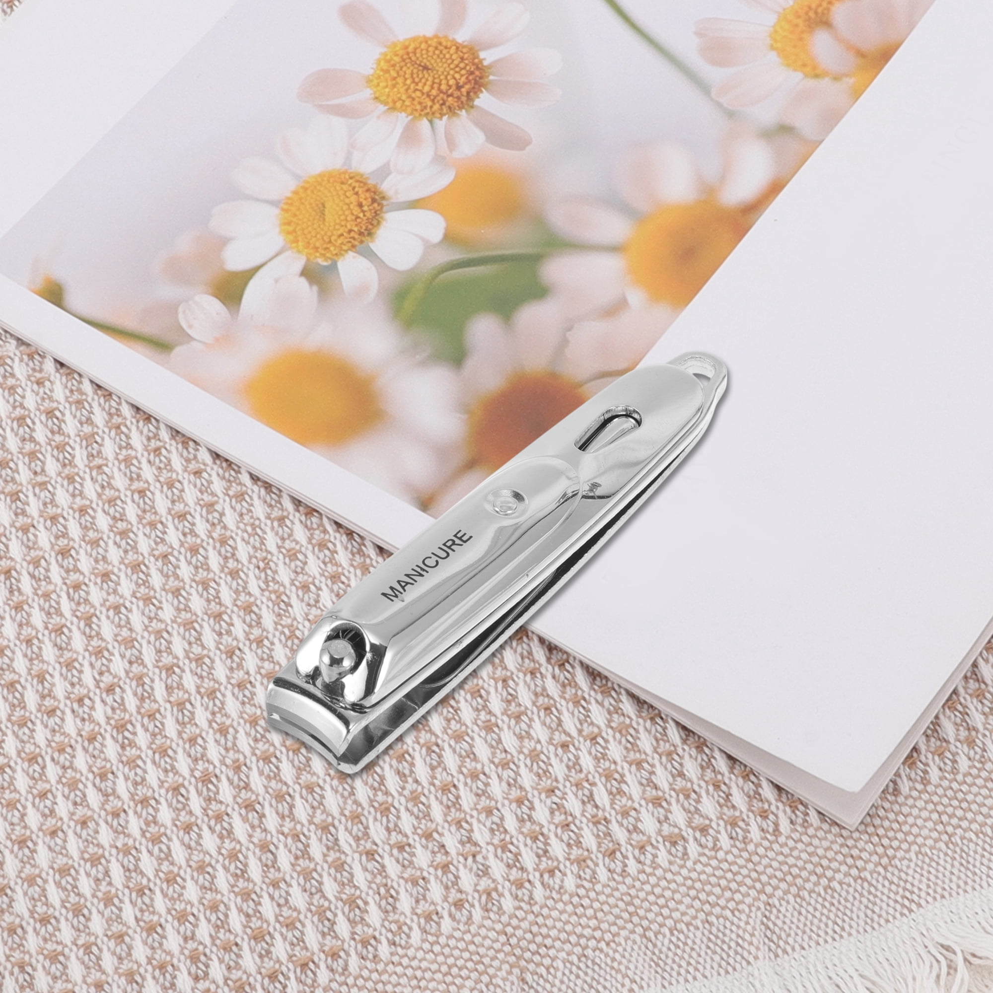 Unique Bargains 1pc Water Drip Nail Clippers for Easy Use Silver Tone 3.23"x 0.59"