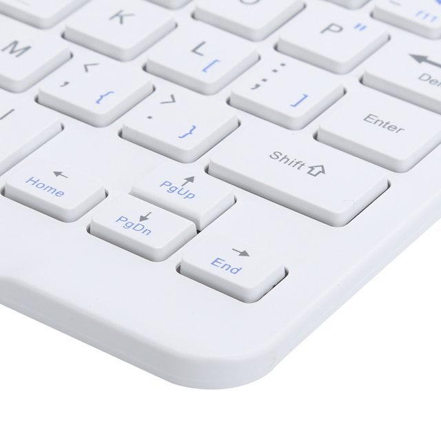 59-Key Clavier, Blanc Portable Mini Clavier USB Rechargeable Ordinateur Fournitures pour Tablette pour Ordinateur