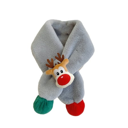 

Children Scarf Infant Cartoon Elk Doll Decor Plush Collar Bib