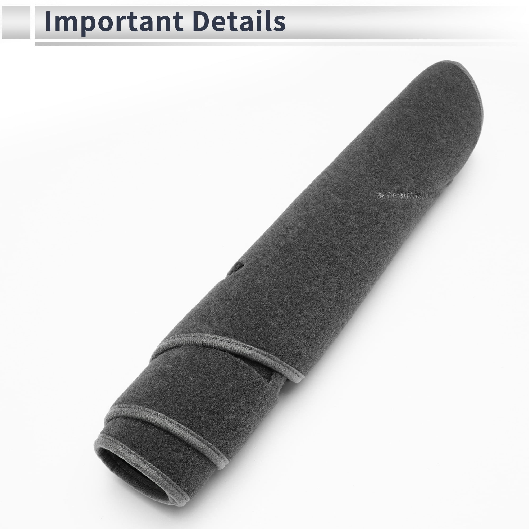 Unique Bargains Dash Cover for KIA Soul 2014-2019 Non-Slip Dashboard Carpet Mat Gray