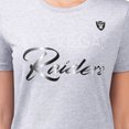 thumbnail image 3 of Women's G-III 4Her by Carl Banks  Gray Las Vegas Raiders Super-Slim Fit Lightweight Shadow Logo T-Shirt, 3 of 3