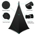 thumbnail image 2 of Speaker Stand Cover, DJ Tripod Scrim Skirt with Carry Bag, 360 Degree Black Cover for Wedding, Stage Gig, 2 of 7