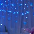 thumbnail image 5 of QUEST -Butterfly 96 Led Fairy String Curtain Lights Christmas Party Wedding Decor Lamp, 5 of 6